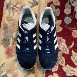 Blue Adidas Gazelles